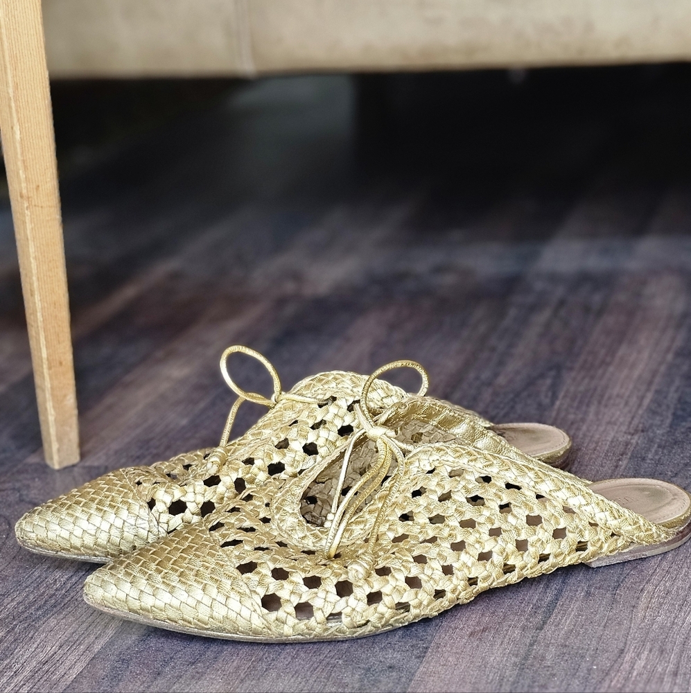 Ulla Johnson Belen Flats Gold - Picture 2 of 10